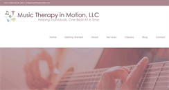 Desktop Screenshot of musictherapyinmotion.com